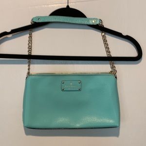 Kate Spade Turquoise Baguette Shoulder Purse